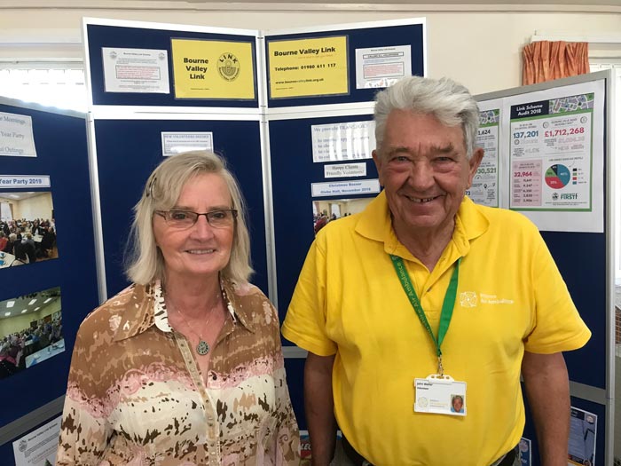 John Weller from Wiltshire Air Ambulance with our Chair Maureen Atkinson