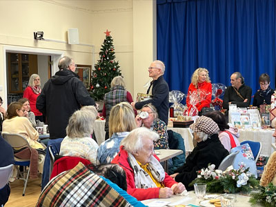 John Weller from Wiltshire Air Ambulance with our Chair Maureen Atkinson